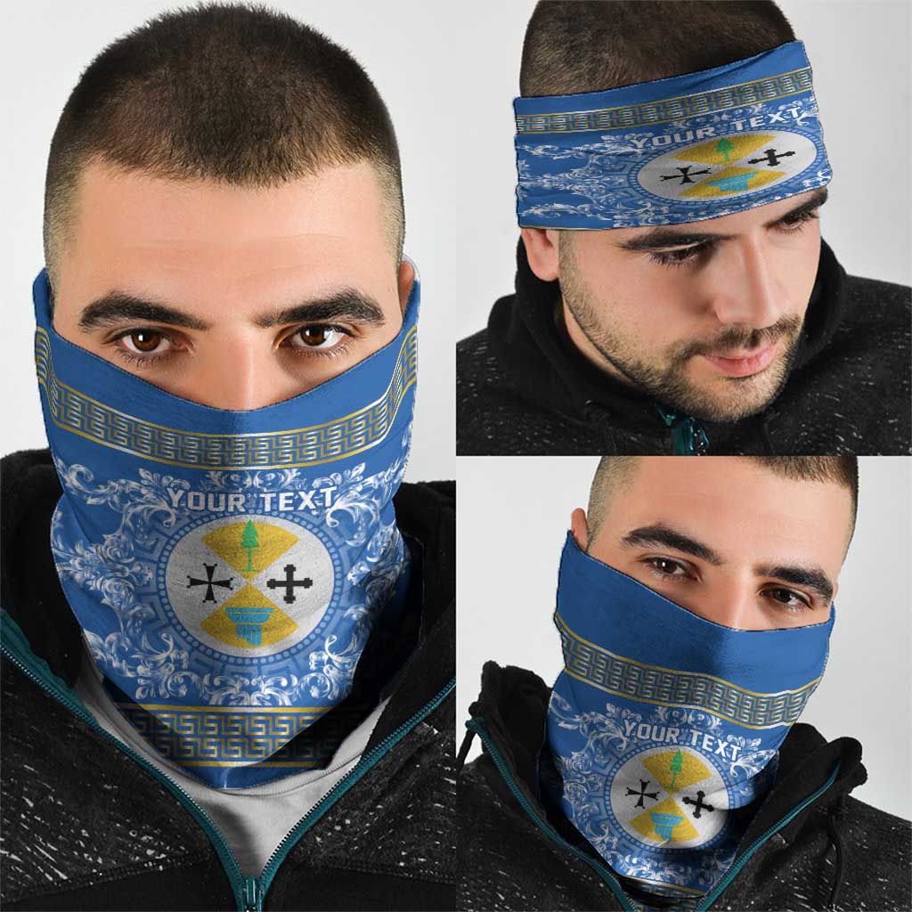 Personalized Italy Calabria Neck Gaiter Baroque Motif