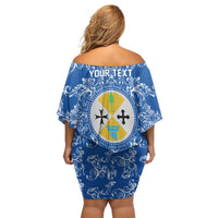 Personalized Italy Calabria Off Shoulder Short Dress Baroque Motif