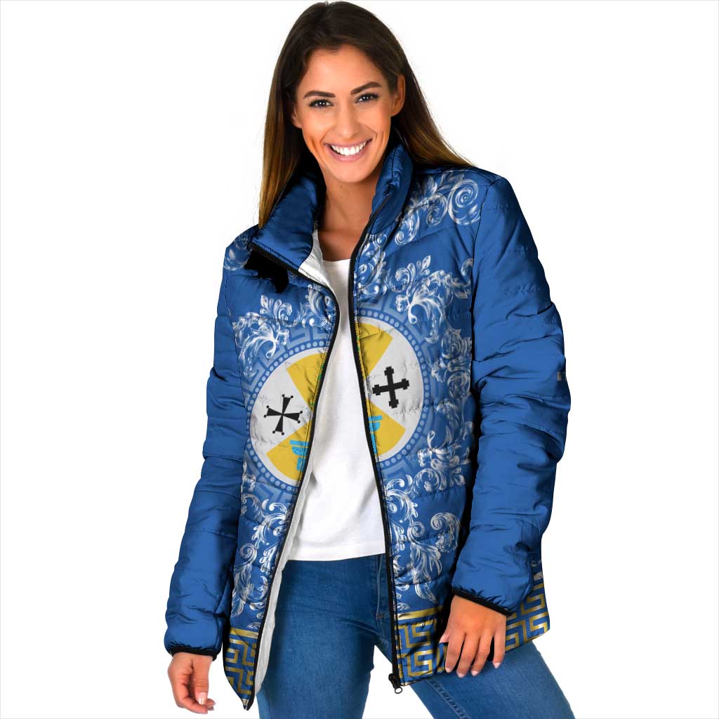 Personalized Italy Calabria Padded Jacket Baroque Motif