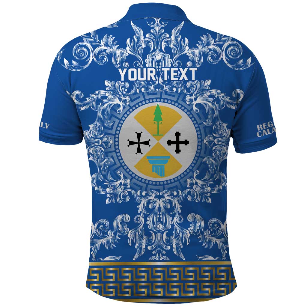 Personalized Italy Calabria Polo Shirt Baroque Motif