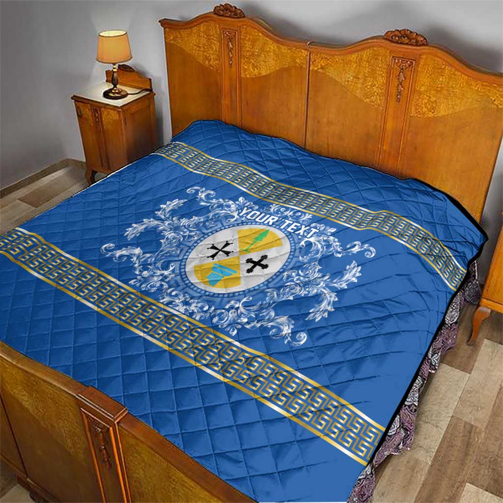 Personalized Italy Calabria Quilt Baroque Motif
