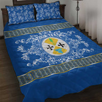 Personalized Italy Calabria Quilt Bed Set Baroque Motif