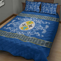 Personalized Italy Calabria Quilt Bed Set Baroque Motif