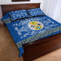 Personalized Italy Calabria Quilt Bed Set Baroque Motif