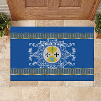 Personalized Italy Calabria Rubber Doormat Baroque Motif