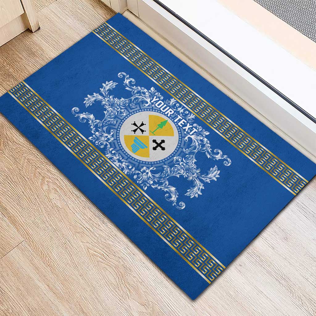 Personalized Italy Calabria Rubber Doormat Baroque Motif