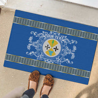 Personalized Italy Calabria Rubber Doormat Baroque Motif