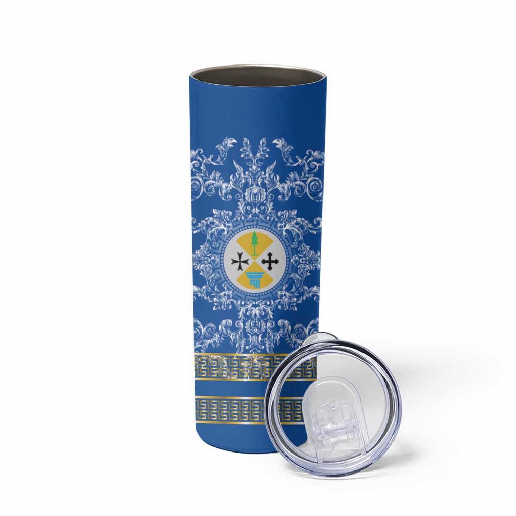 Personalized Italy Calabria Skinny Tumbler Baroque Motif