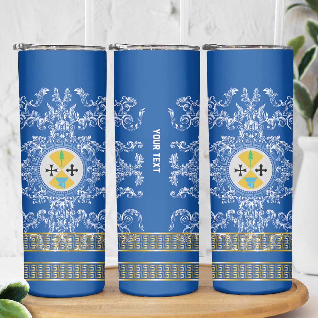 Personalized Italy Calabria Skinny Tumbler Baroque Motif