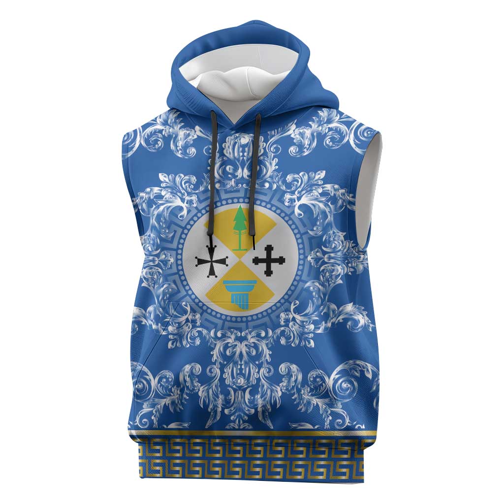 Personalized Italy Calabria Sleeveless Hoodie Baroque Motif