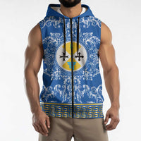 Personalized Italy Calabria Sleeveless Zip Hoodie Baroque Motif