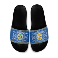 Personalized Italy Calabria Slide Sandals Baroque Motif