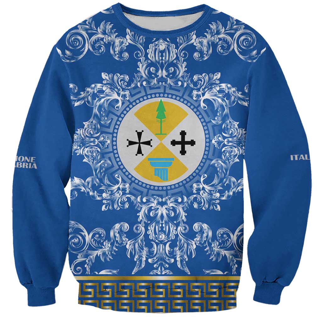 Personalized Italy Calabria Sweatshirt Baroque Motif