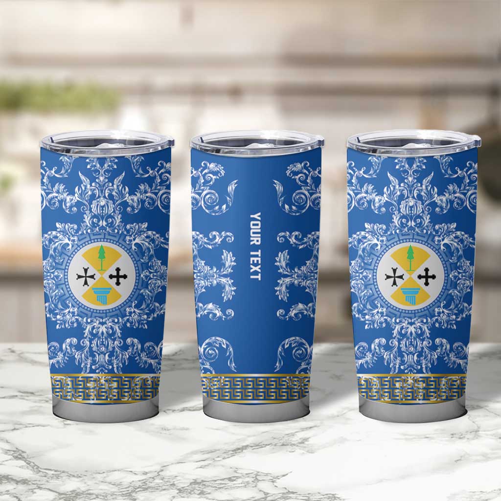 Personalized Italy Calabria Tumbler Cup Baroque Motif