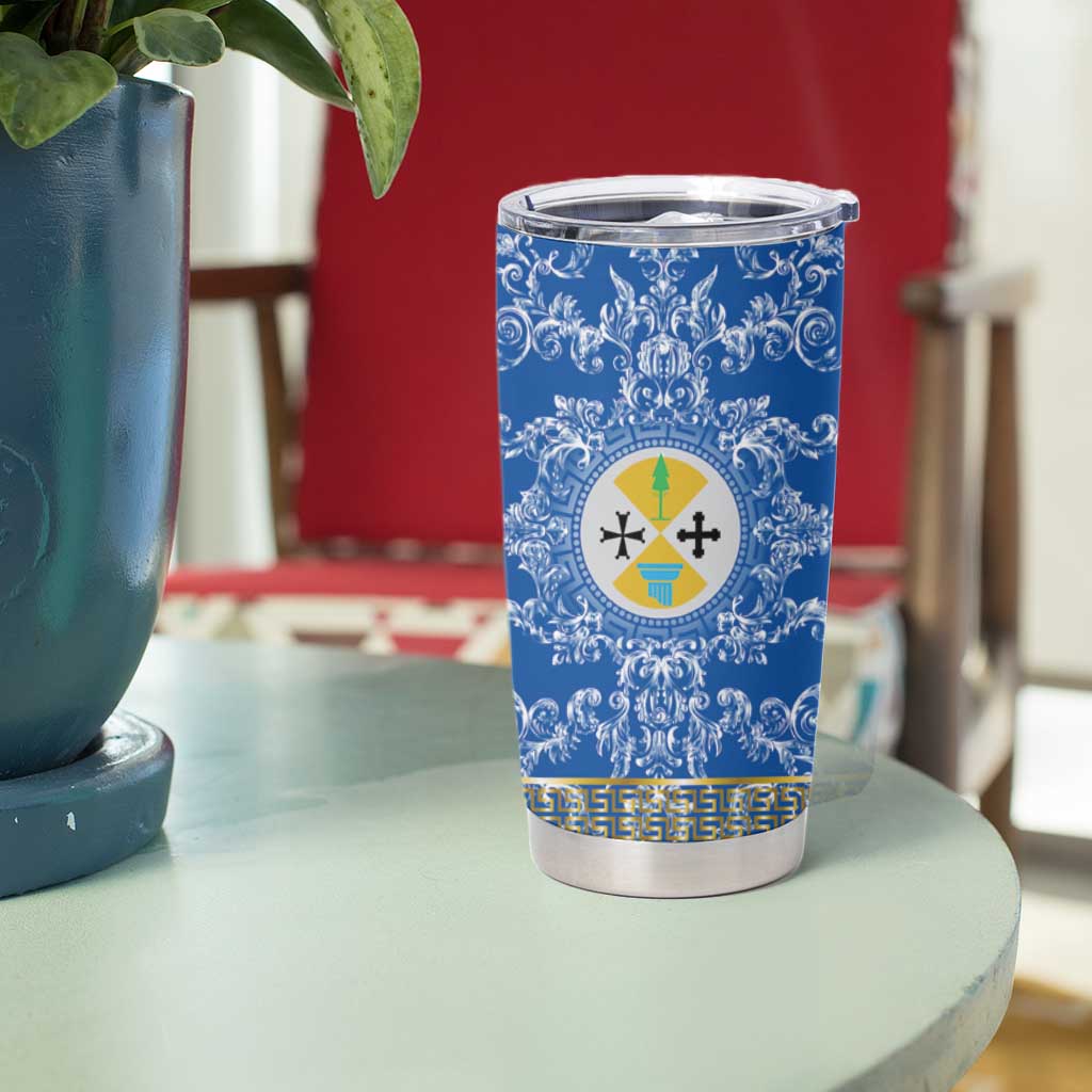 Personalized Italy Calabria Tumbler Cup Baroque Motif