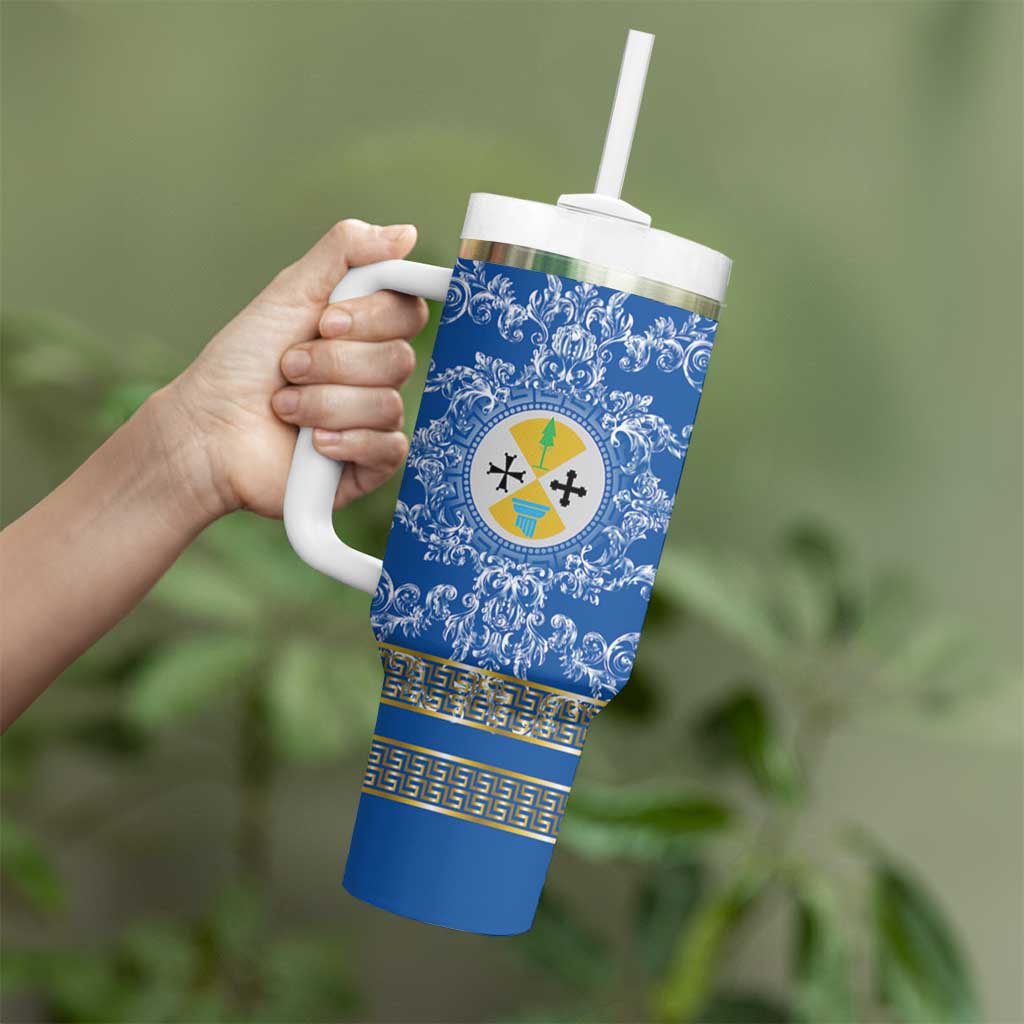 Personalized Italy Calabria Tumbler With Handle Baroque Motif