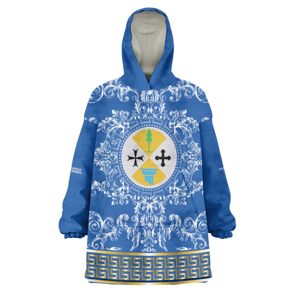 Personalized Italy Calabria Wearable Blanket Hoodie Baroque Motif