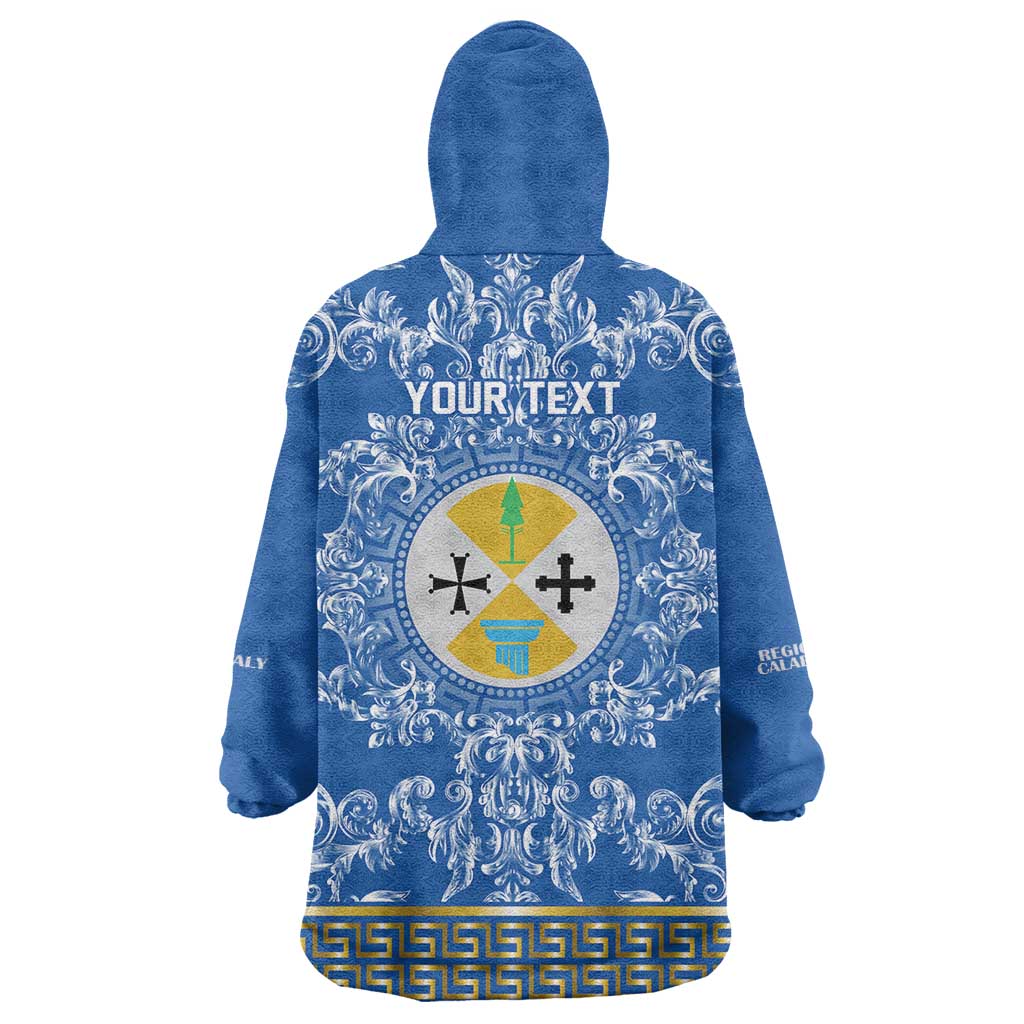 Personalized Italy Calabria Wearable Blanket Hoodie Baroque Motif