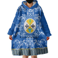 Personalized Italy Calabria Wearable Blanket Hoodie Baroque Motif