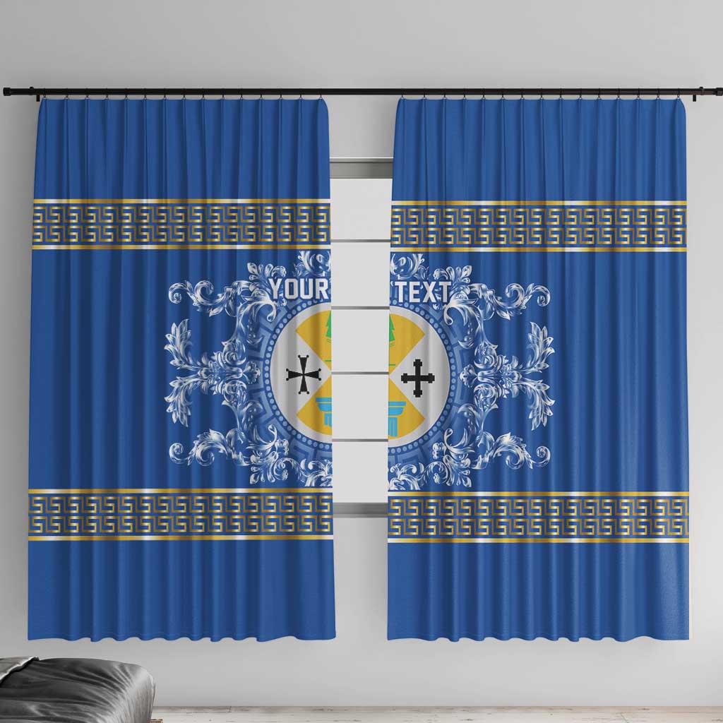 Personalized Italy Calabria Window Curtain Baroque Motif