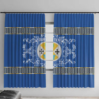 Personalized Italy Calabria Window Curtain Baroque Motif