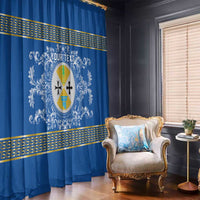 Personalized Italy Calabria Window Curtain Baroque Motif