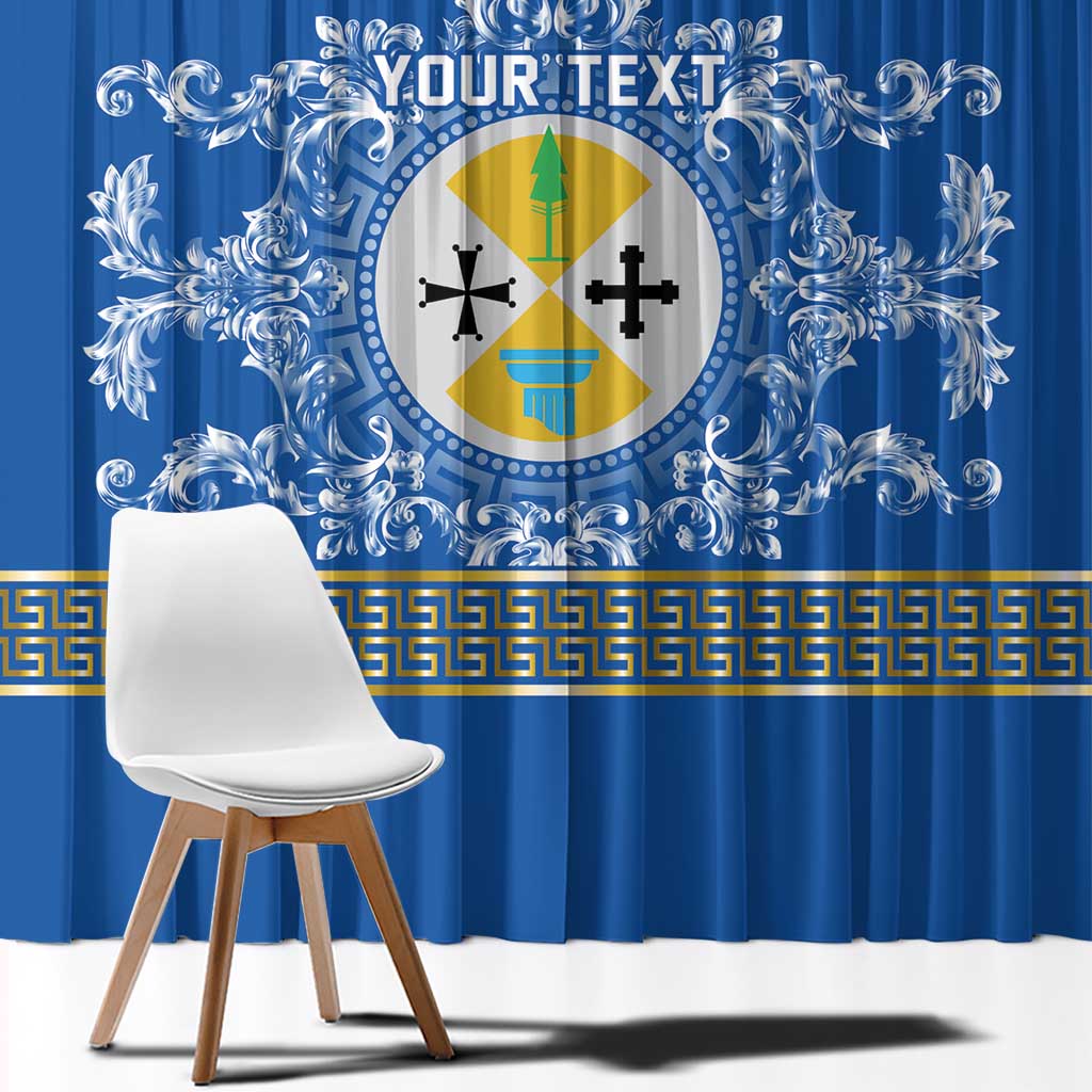 Personalized Italy Calabria Window Curtain Baroque Motif