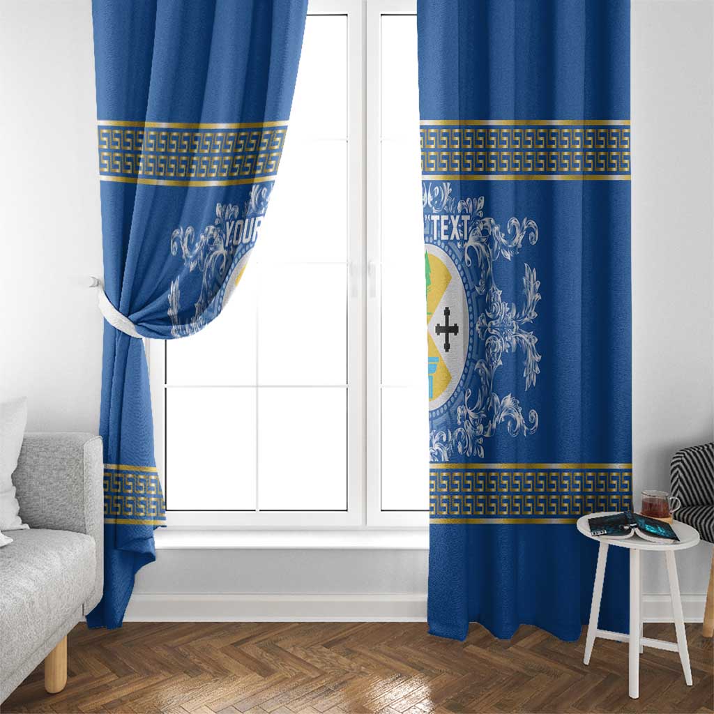 Personalized Italy Calabria Window Curtain Baroque Motif