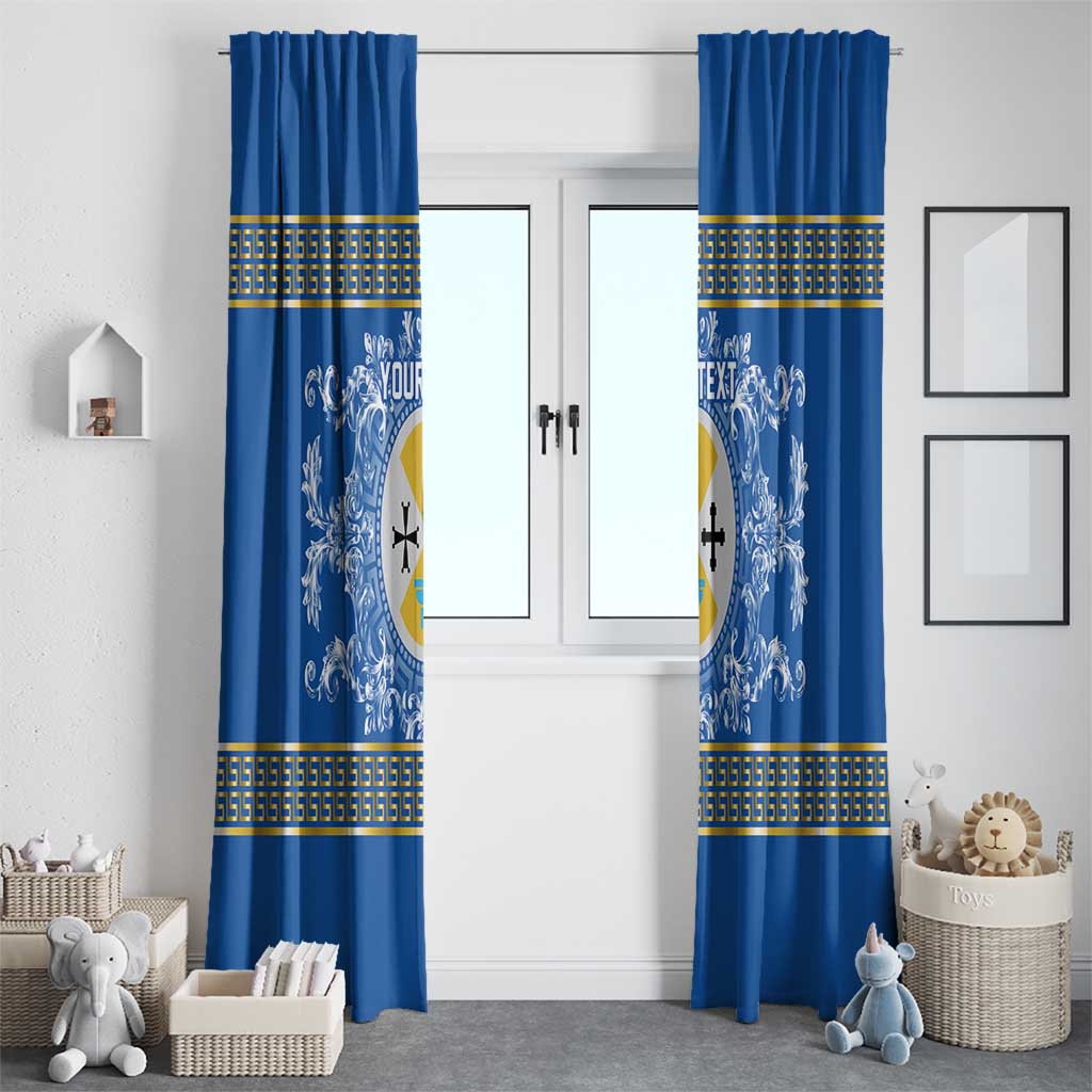 Personalized Italy Calabria Window Curtain Baroque Motif