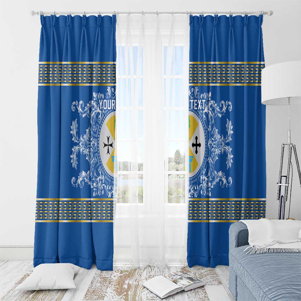 Personalized Italy Calabria Window Curtain Baroque Motif