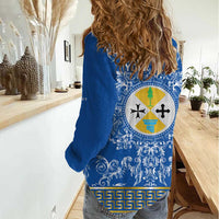 Personalized Italy Calabria Women Casual Shirt Baroque Motif