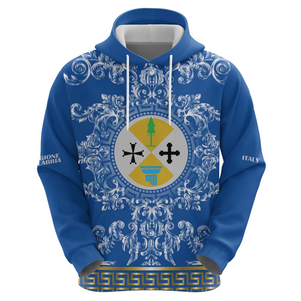 Personalized Italy Calabria Zip Hoodie Baroque Motif