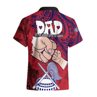 Dads Day American Samoa Hawaiian Shirt Dad Ou Te Alofa Ia Te Oe Tama - Polynesian Flowers Tribal - Wonder Print Shop