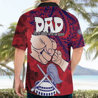 Dads Day American Samoa Hawaiian Shirt Dad Ou Te Alofa Ia Te Oe Tama - Polynesian Flowers Tribal - Wonder Print Shop