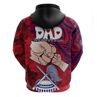 Fathers Day Polynesian Islands American Samoa Hoodie Dad Ou Te Alofa Ia Te Oe Tama - Polynesian Flowers Tribal - Wonder Print Shop