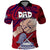 Fathers Day Polynesian Islands American Samoa Polo Shirt Dad Ou Te Alofa Ia Te Oe Tama - Polynesian Flowers Tribal - Wonder Print Shop