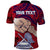 Personalised Fathers Day Polynesian Islands American Samoa Polo Shirt Dad Ou Te Alofa Ia Te Oe Tama - Polynesian Flowers Tribal - Wonder Print Shop