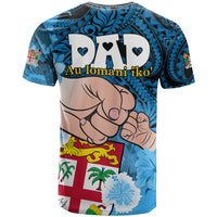 Dads Day Fiji T Shirt Dad Au Lomani Iko - Polynesian Flowers Tribal - Wonder Print Shop
