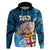 Personalised Fathers Day Polynesian Islands Fiji Hoodie Dad Au Lomani Iko - Polynesian Flowers Tribal - Wonder Print Shop