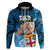 Personalised Fathers Day Polynesian Islands Fiji Hoodie Dad Au Lomani Iko - Polynesian Flowers Tribal - Wonder Print Shop