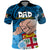 Personalised Fathers Day Polynesian Islands Fiji Polo Shirt Dad Au Lomani Iko - Polynesian Flowers Tribal - Wonder Print Shop