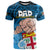 Personalised Fathers Day Polynesian Islands Fiji T Shirt Dad Au Lomani Iko - Polynesian Flowers Tribal - Wonder Print Shop