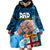 Personalised Fathers Day Polynesian Islands Fiji Wearable Blanket Hoodie Dad Au Lomani Iko - Polynesian Flowers Tribal - Wonder Print Shop