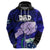 Fathers Day Polynesian Islands Samoa Hoodie Dad Ou Te Alofa Ia Te Oe Tama - Blue Polynesian Flowers Tribal - Wonder Print Shop