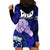 Fathers Day Polynesian Islands Samoa Hoodie Dress Dad Ou Te Alofa Ia Te Oe Tama - Blue Polynesian Flowers Tribal - Wonder Print Shop
