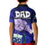 Fathers Day Polynesian Islands Samoa Kid Polo Shirt Dad Ou Te Alofa Ia Te Oe Tama - Blue Polynesian Flowers Tribal - Wonder Print Shop