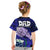 Fathers Day Polynesian Islands Samoa Kid T Shirt Dad Ou Te Alofa Ia Te Oe Tama - Blue Polynesian Flowers Tribal - Wonder Print Shop