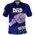 Fathers Day Polynesian Islands Samoa Polo Shirt Dad Ou Te Alofa Ia Te Oe Tama - Blue Polynesian Flowers Tribal - Wonder Print Shop