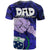 Fathers Day Polynesian Islands Samoa T Shirt Dad Ou Te Alofa Ia Te Oe Tama - Blue Polynesian Flowers Tribal - Wonder Print Shop