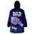Fathers Day Polynesian Islands Samoa Wearable Blanket Hoodie Dad Ou Te Alofa Ia Te Oe Tama - Blue Polynesian Flowers Tribal - Wonder Print Shop